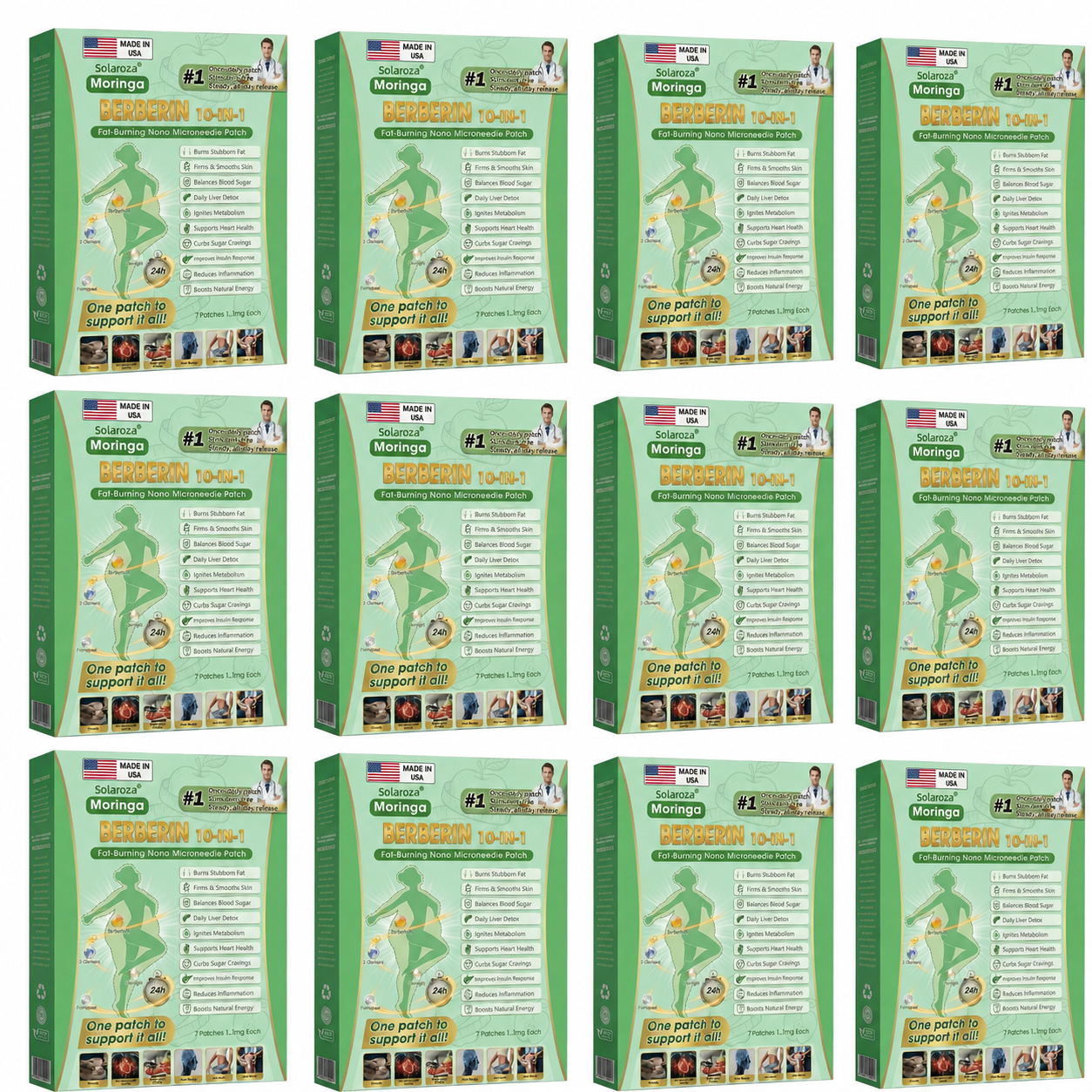 Official Solarozaยฎ Centre | High-Precision 10-in-1 Weight Loss Patch with Berberine