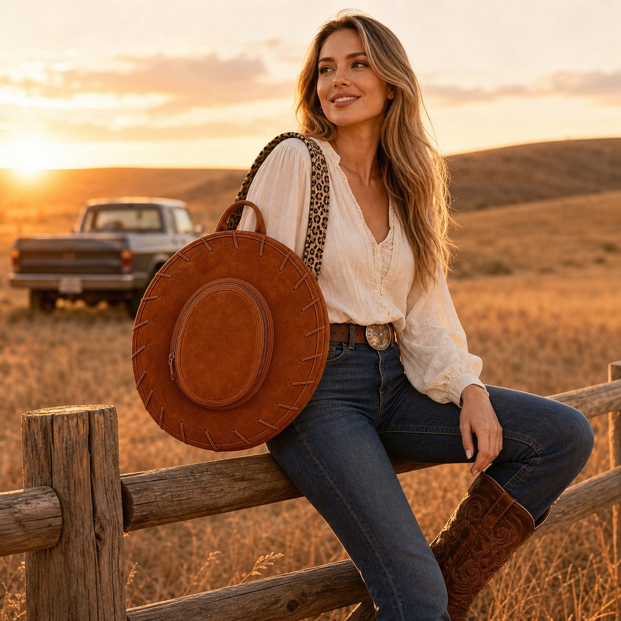💥75K+ SOLD⚡Western Cowgirl Hat Backpack