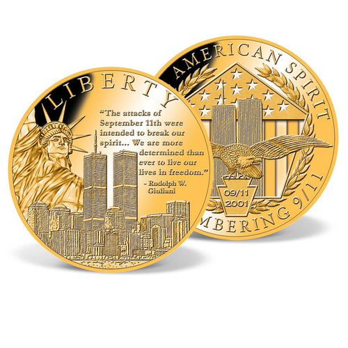 Liberty Remembering 9/11 Commemorative Gold Coin
