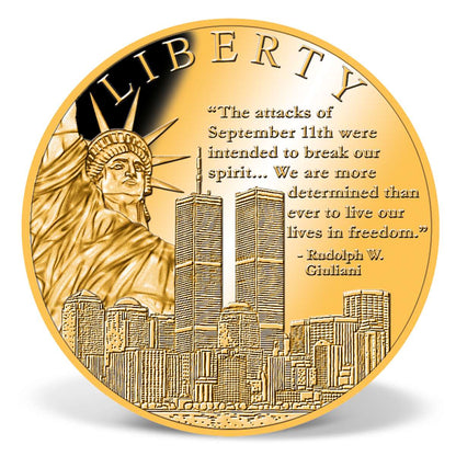 Liberty Remembering 9/11 Commemorative Gold Coin