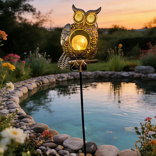 TODAY'S SPECIAL OFFER-50% OFF🔥Outdoor Solar-Powered Kinetic Metal Owl Light