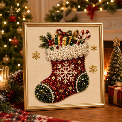 🎄Christmas Pre Sale $19.99!!⚡50K+ SOLD!🎅🧘Relaxing & Beginner-Friendly - 🎨💎DIY Christmas Pearl Art Kit