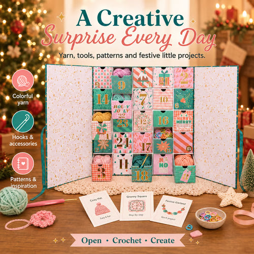 �� 25 Days of Crochet Magic – Advent Calendar 2026 with Yarn, Tools & Creative Surprises (�Same as in the video)