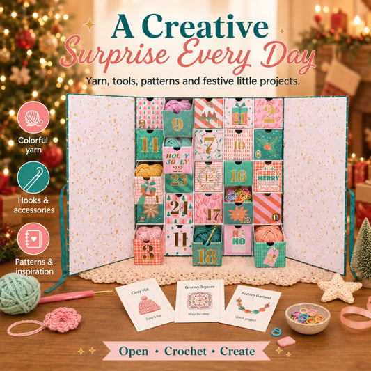 �� 25 Days of Crochet Magic – Advent Calendar 2026 with Yarn, Tools & Creative Surprises (�Same as in the video)