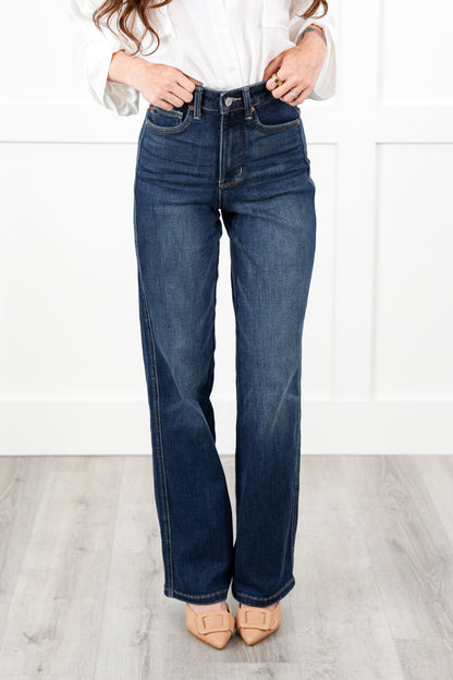High Rise Tummy Control Classic Straight Leg Jeans(Buy 2 Free Shipping)