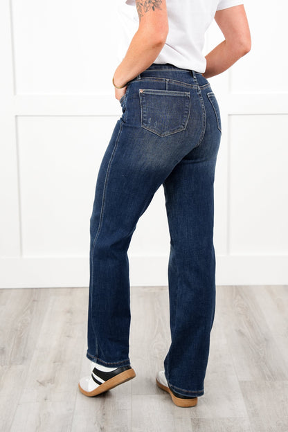 High Rise Tummy Control Classic Straight Leg Jeans(Buy 2 Free Shipping)