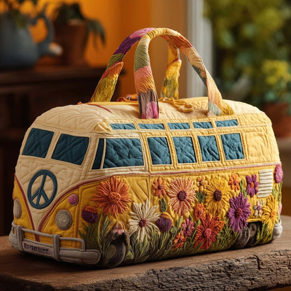 Unisex Boho Quilted Travel Bag Lightweight Weekender