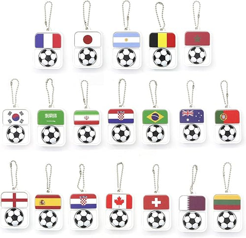 2026 World Cup Soccer Fidget Keychain, National Flag Clicker Toy