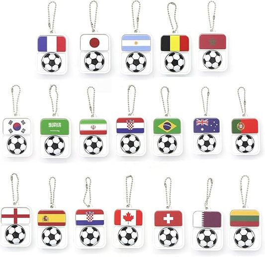 2026 World Cup Soccer Fidget Keychain, National Flag Clicker Toy