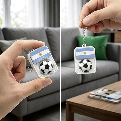 2026 World Cup Soccer Fidget Keychain, National Flag Clicker Toy