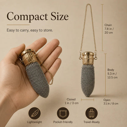 🔥🪙Vintage-Inspired Metal Mesh Coin Purse – Expandable Stainless Steel Pocket Wallet &amp; Collectible Gift - Silver