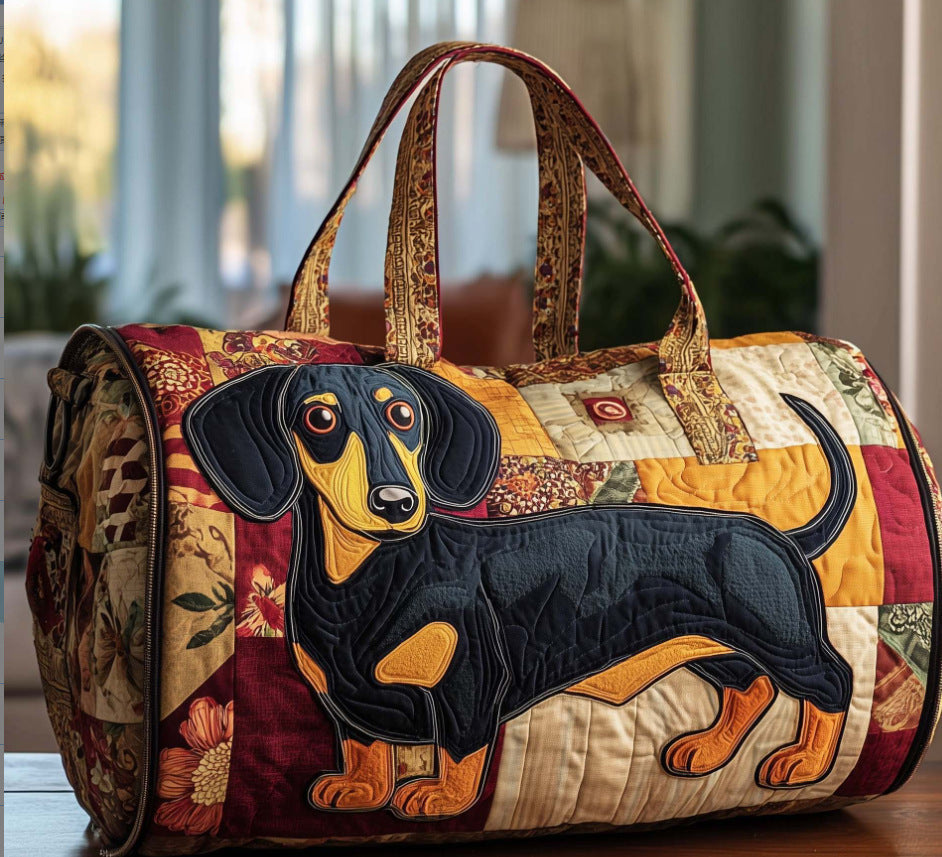 Unisex Boho Quilted Travel Bag Lightweight Weekender