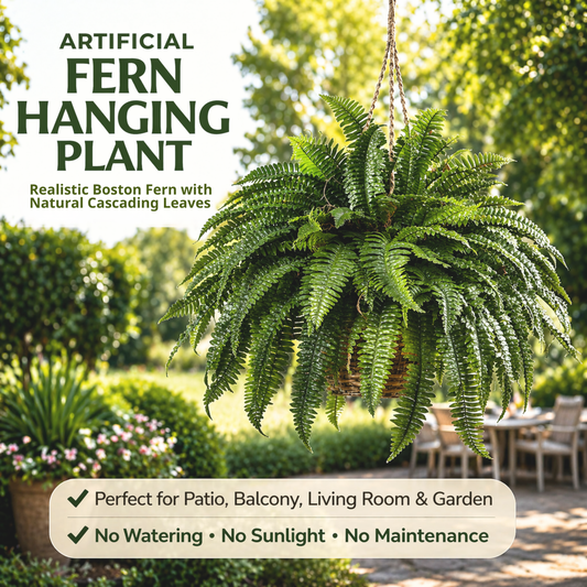 🔥 $9.96 On Sale Only Today 🌱 UV-Resistant Lifelike Artificial Boston Fern