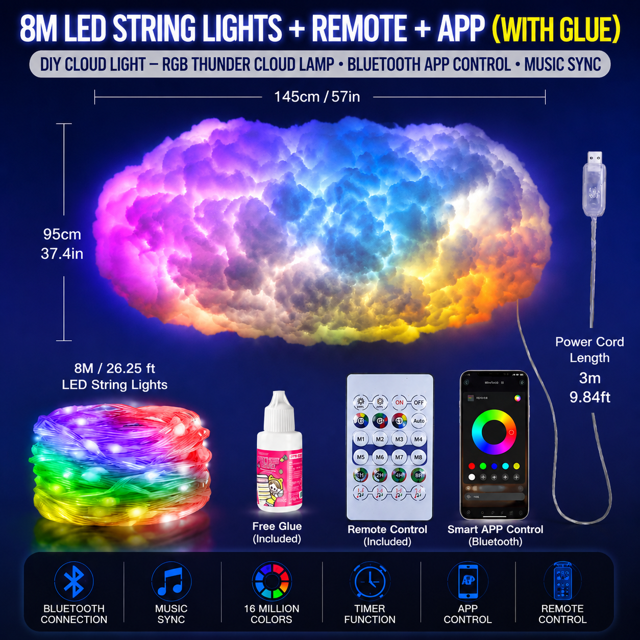 🔥 The Coolest Room Upgrade of 2026，DIY Thundercloud Lamp | Turn Any Room Into A Glowing Atmosphere ☁️⚡
