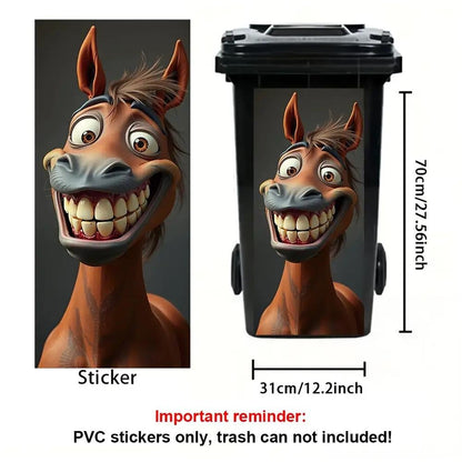 ✨Boring Trash Can? Fixed In Seconds! Creative Trash Can Sticker with Colourful Cartoon-