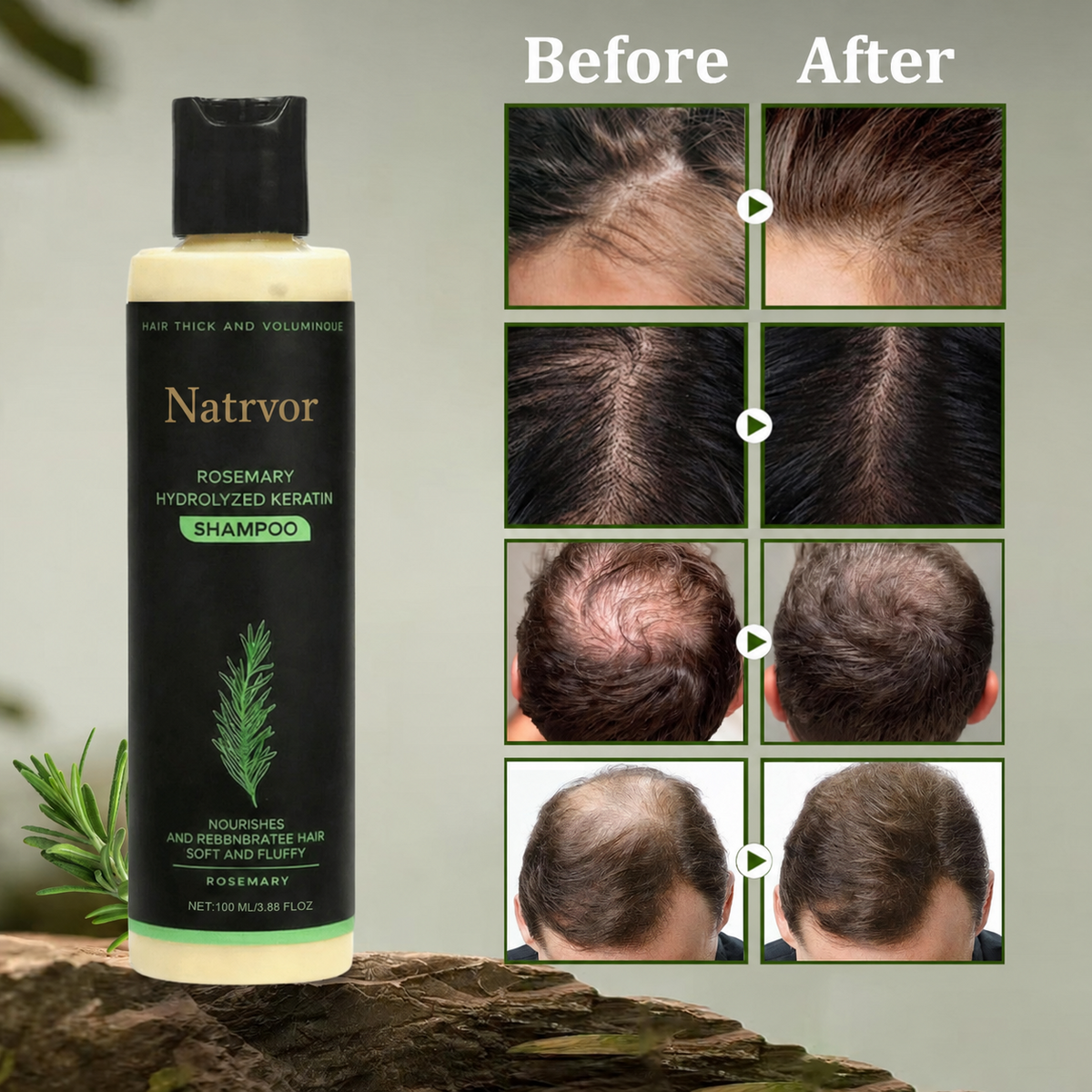 🌱 Organic Rosemary Hair Growth Shampoo