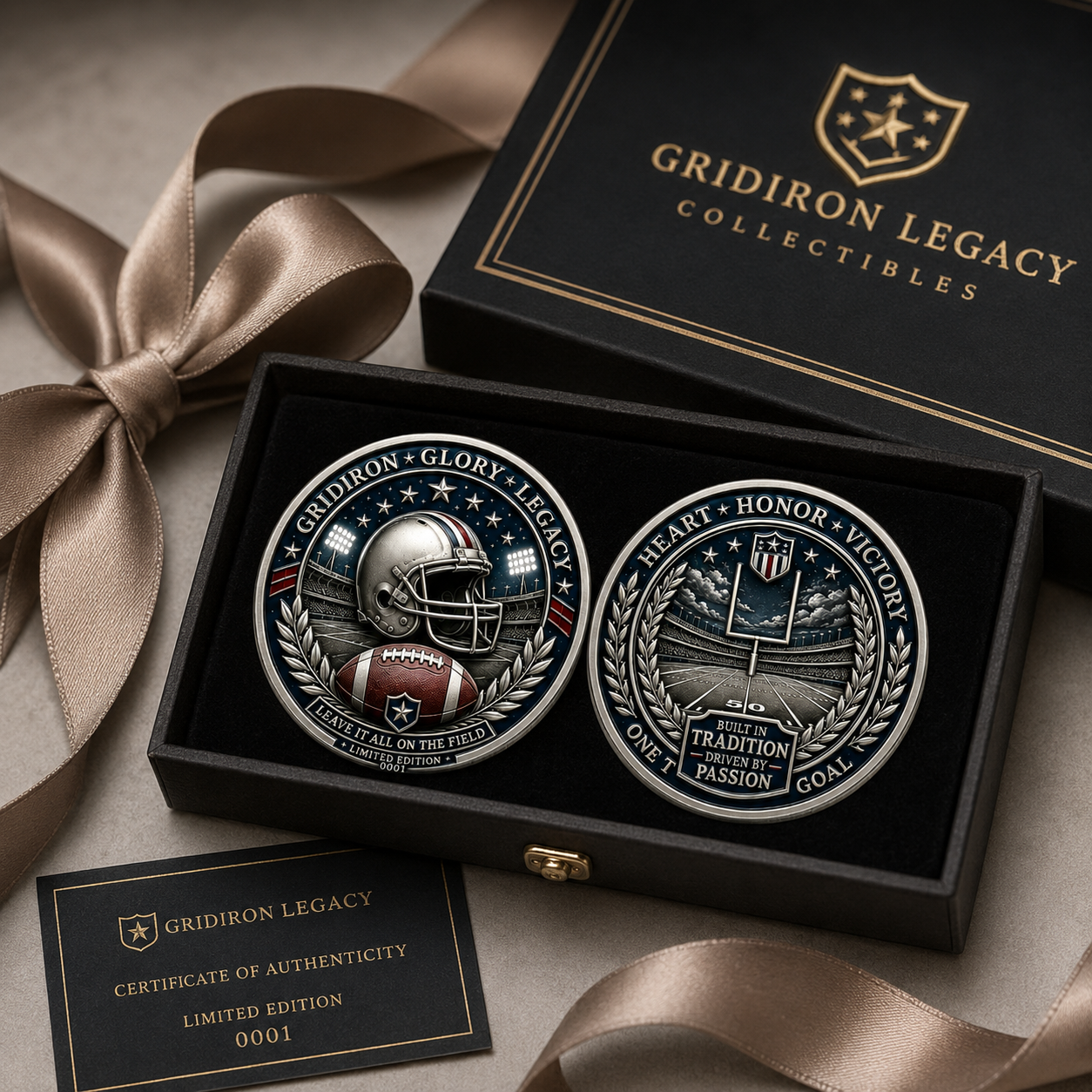 American football commemorative coin image 3