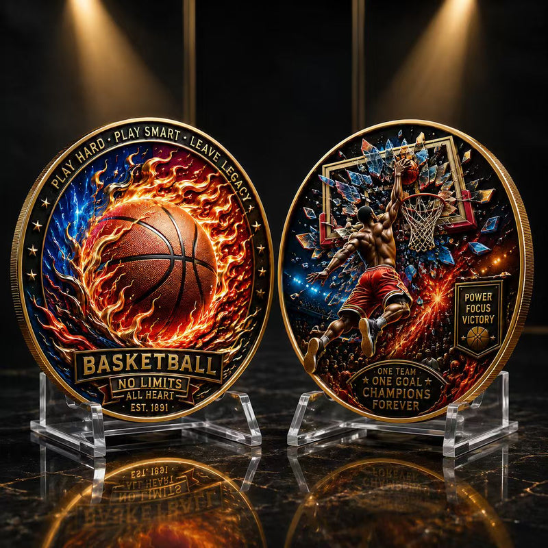🏀 Basketball Legacy Collector Coin – Fireball & Slam Dunk Edition🏀 image 4