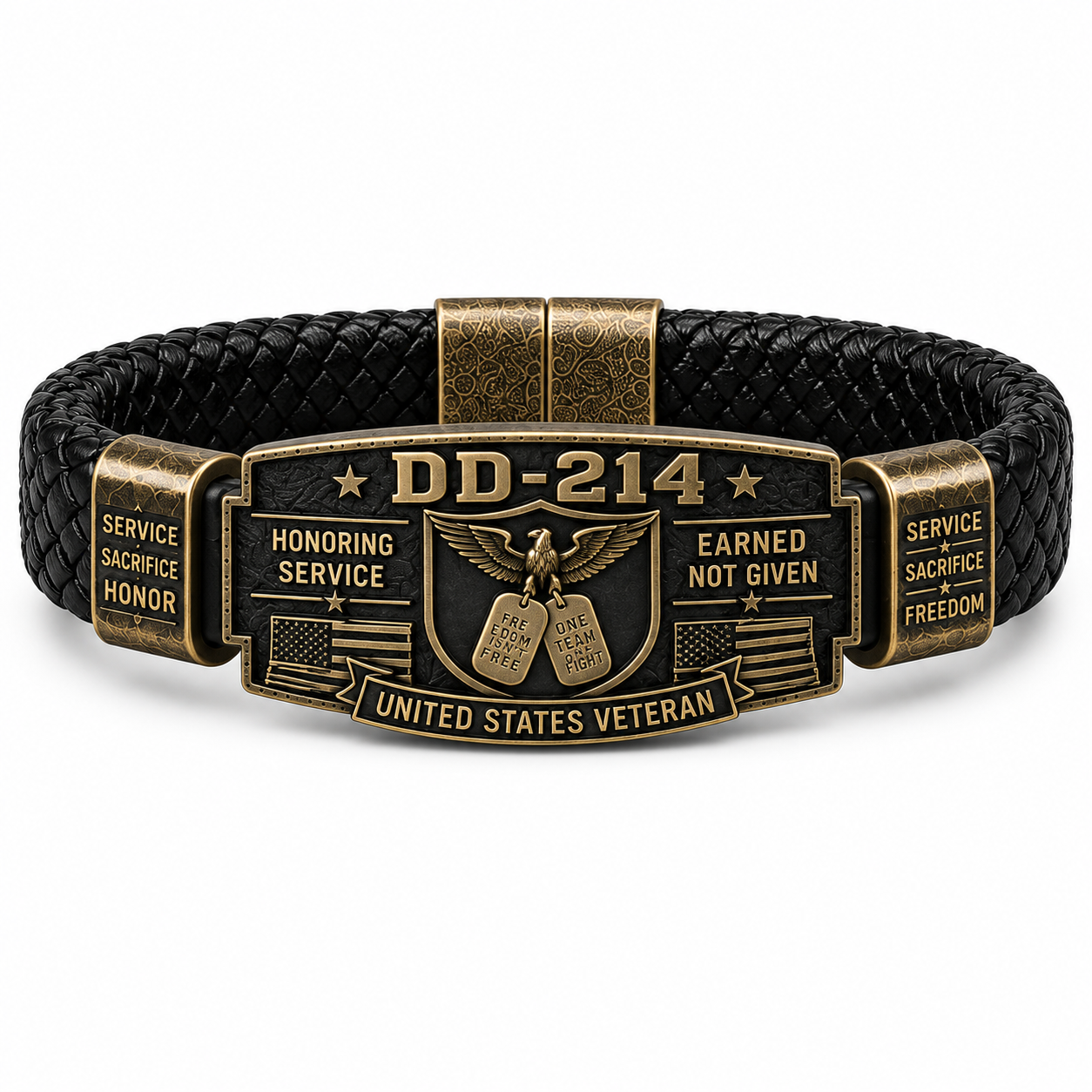 🔥Today Limited Edition🔥| DD-214 Veteran Honor 3-Piece Gift Set – Embroidered Cap, Coin & Bracelet