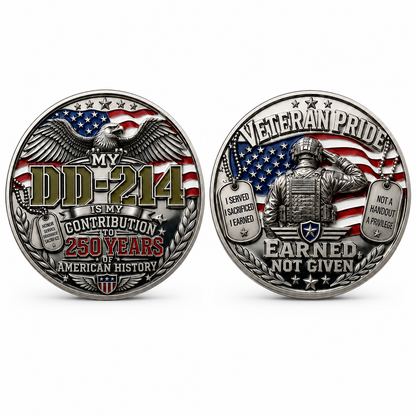 🔥Today Limited Edition🔥| DD-214 Veteran Honor 3-Piece Gift Set – Embroidered Cap, Coin & Bracelet