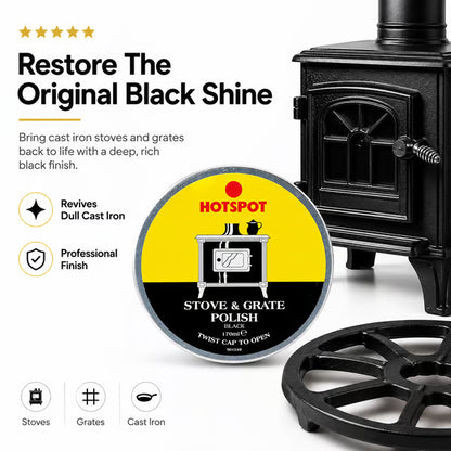 🔥Last Day 50% OFF - 🧼Hotspot Black Stove & Grate Polish – Cast Iron Restorer for Wood Stoves, Fireplaces & Grates
