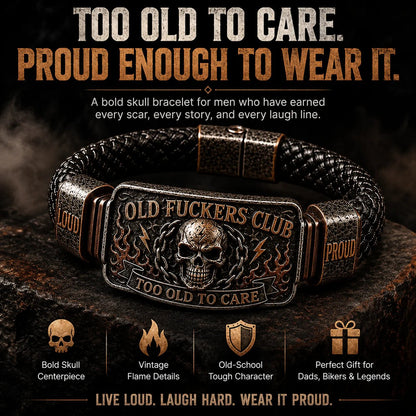 🔥Today Only 50% OFF🔥 | ☠️Old Fuckers Club 2026 Ultimate Skull Gift Cap + Bracelet + Vintage + Mug + Coin