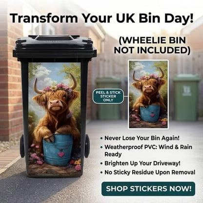 ✨Boring Trash Can? Fixed In Seconds! Creative Trash Can Sticker with Colourful Cartoon-
