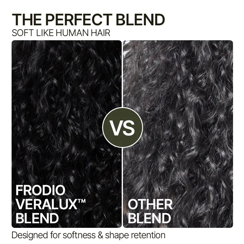 Synthetic Fiber + Human HairBoho Curly Wig with Bangs Effortless ShaggyWaves I Ready To Wear#SohoChic
