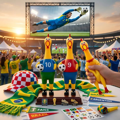 🔥2026 Hot Sale-🤣Squeaky Soccer Screaming Chicken Toy