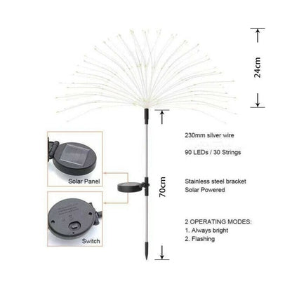 Last Day 49% OFF - Waterproof Solar Garden Fireworks Lamp