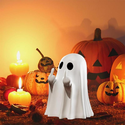 👻Halloween Ghost Figurine - Spooky Resin Middle Finger Statue🖕