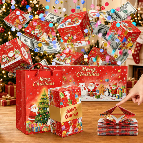 🎁 LAST DAY 49% OFF – Pop-Up Surprise Gift Box | Exploding Confetti Gift Box with 6 Flying Cubes, Matching Gift Bag & Hidden Space for Cash, Jewelry or Keepsakes ✨