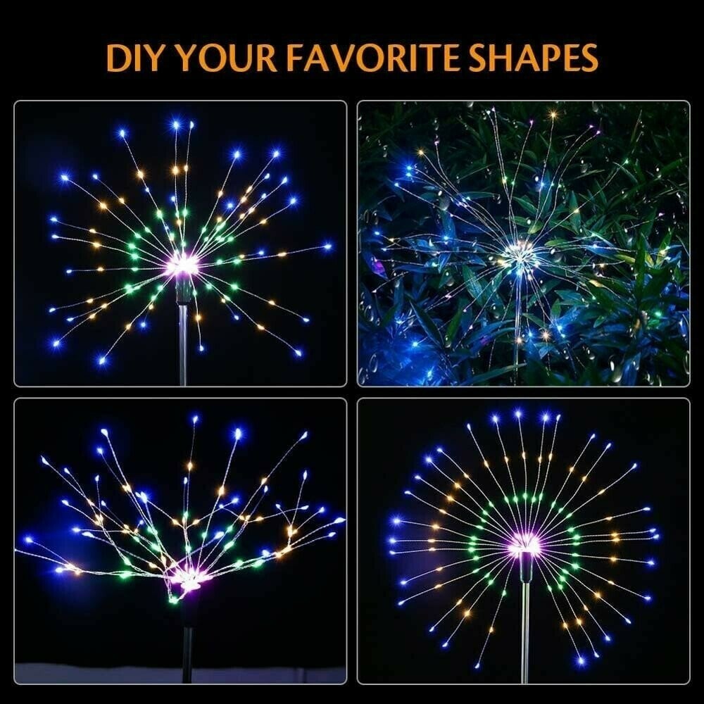 Last Day 49% OFF - Waterproof Solar Garden Fireworks Lamp