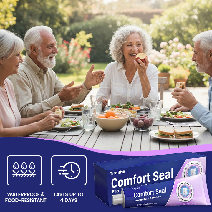 🔥 LIMITED SPECIAL OFFER 🔥 Timilk® Comfort Seal Pro Denture Adhesive🦷💜FDA Certified (Clinically Proven 96-   Hour Lock Hold for   Secure, Comfortable &   Zinc-Free Denture Fit)