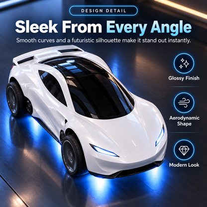 🚀 Futuristic Hover-Effect RC Roadster – Blue Light Action