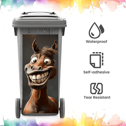 ✨Boring Trash Can? Fixed In Seconds! Creative Trash Can Sticker with Colourful Cartoon-