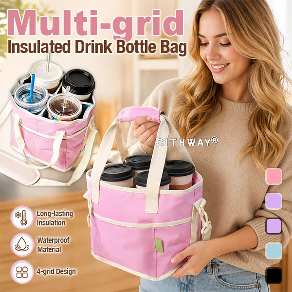 Rovzor® 4-grid Insulated Drink Bottle Carrier Bag