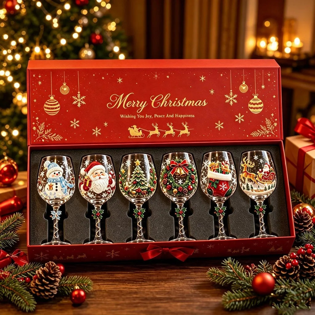 🔥 Last Day 60% OFF – 🎅 Christmas Wine Glasses