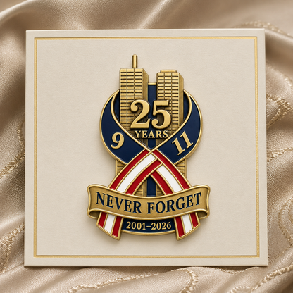 ⏰️Flash Sale 50% OFF💥9/11 Never Forget 25th Anniversary Commemorative Lapel Pin