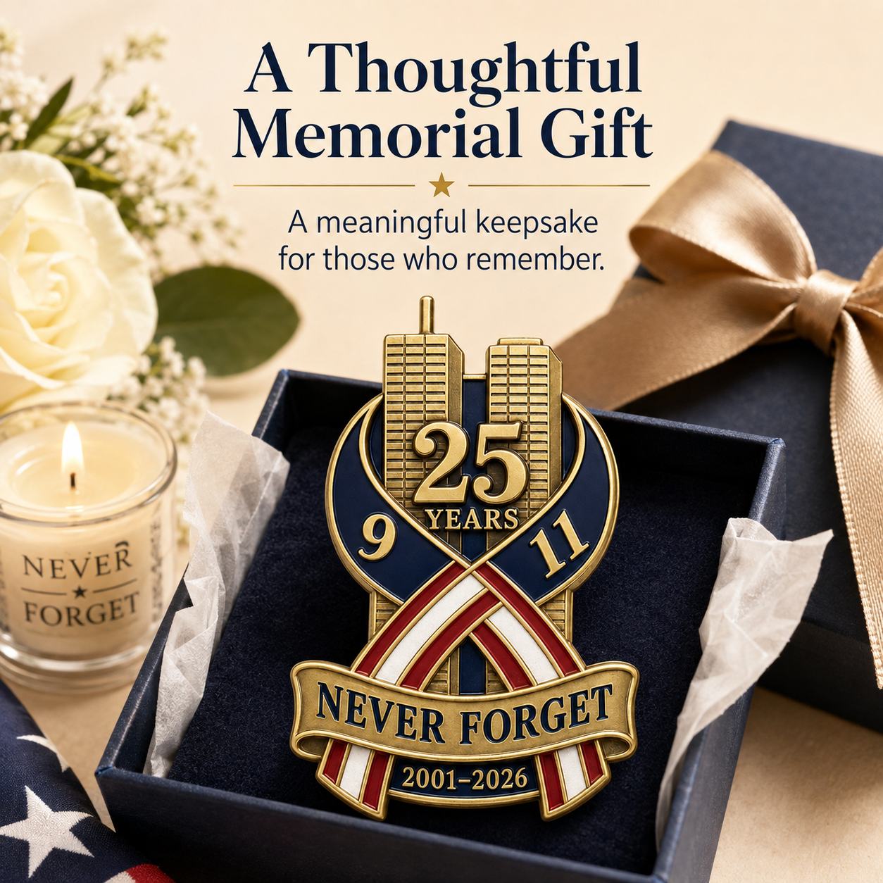 ⏰️Flash Sale 50% OFF💥9/11 Never Forget 25th Anniversary Commemorative Lapel Pin