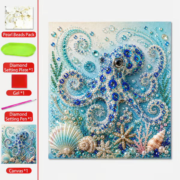 🔥 Last Day 50% OFF - 🌊✨ Ocean Theme Pearl Art DIY Kit – Relaxing DIY Craft to Create Stunning Coastal Artwork