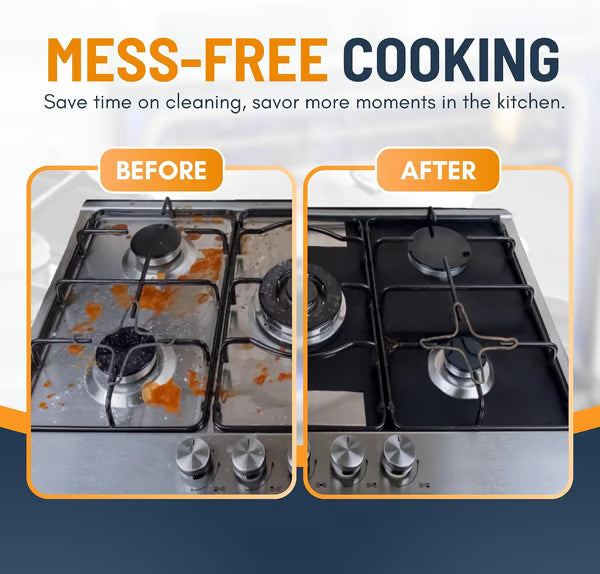 🔥LAST DAY 50% OFF - 🥘 Reusable Gas Stove Burner Liners♻️ (Set of 4)