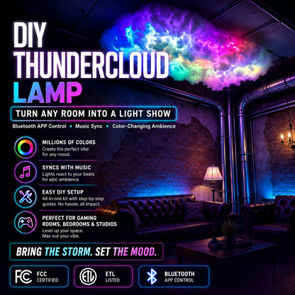 🔥 The Coolest Room Upgrade of 2026，DIY Thundercloud Lamp | Turn Any Room Into A Glowing Atmosphere ☁️⚡