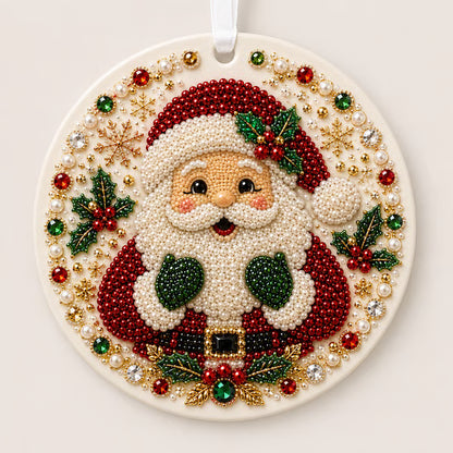 🌲✨ DIY Pearl & Gem Christmas Ornament Collection