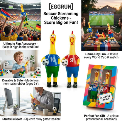 🔥2026 Hot Sale-🤣Squeaky Soccer Screaming Chicken Toy