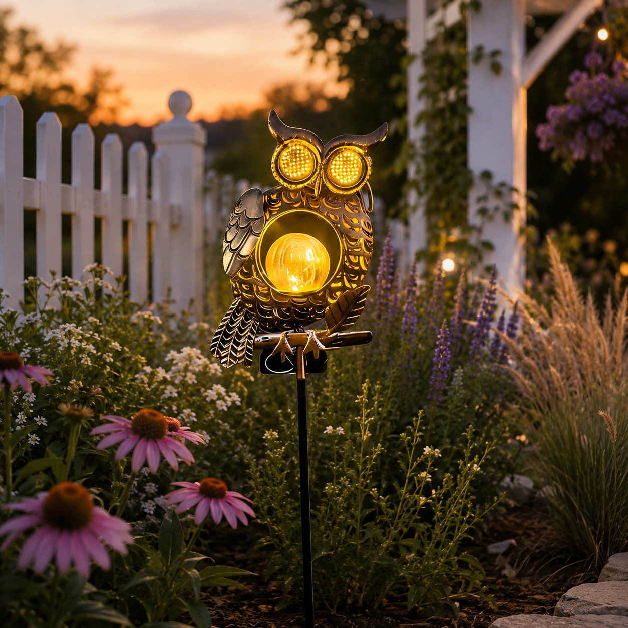 TODAY'S SPECIAL OFFER-50% OFF🔥Outdoor Solar-Powered Kinetic Metal Owl Light