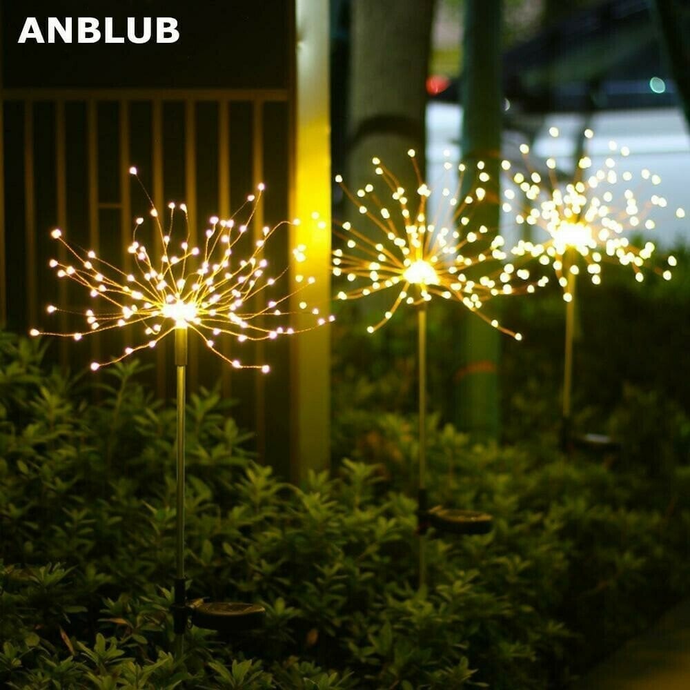 Last Day 49% OFF - Waterproof Solar Garden Fireworks Lamp