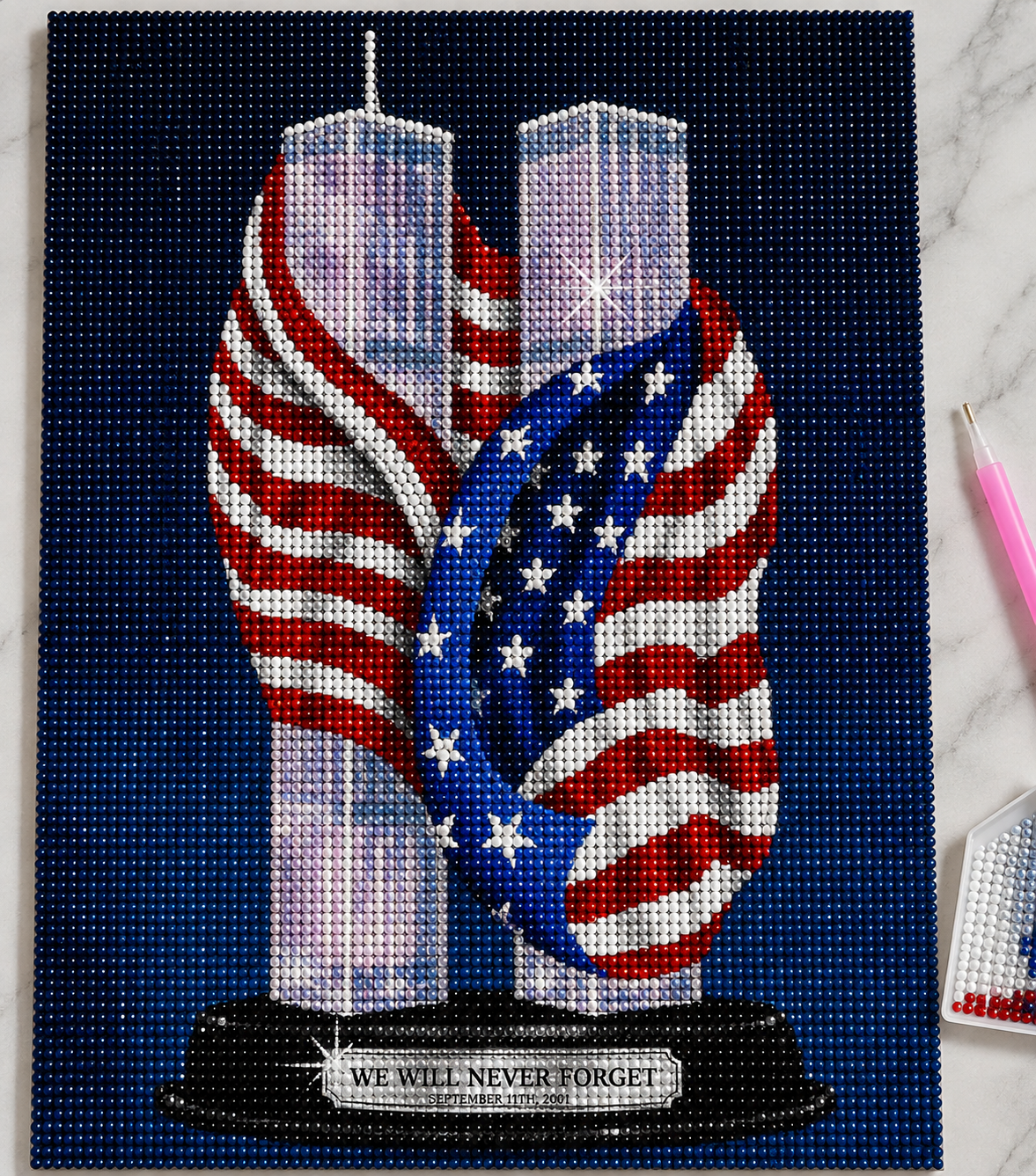Patriotic Sculptures In Remembrance Of September 11