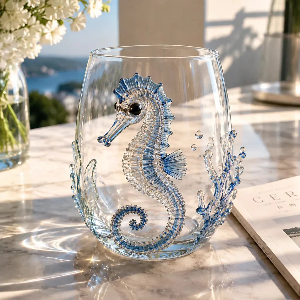 🐙 Last Day 50% OFF🎁 | Bring the Ocean to Every Sip with Stunning 3D Artisan Glassware 🌊