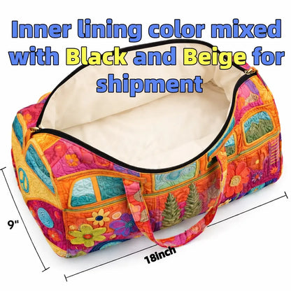 Unisex Boho Quilted Travel Bag Lightweight Weekender